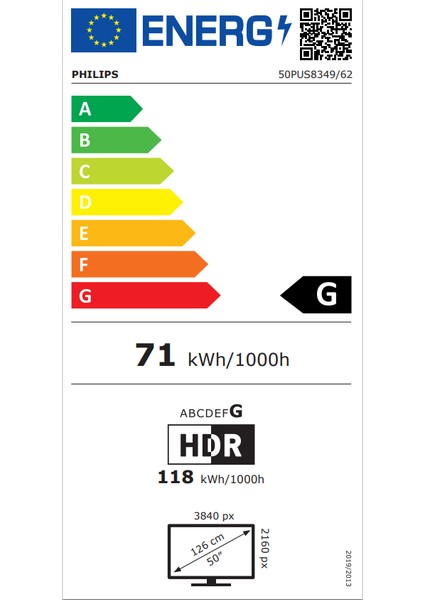 50PUS8349/62 50'' 127 Ekran Uydu Alıcılı 4K Ultra HD LED TV