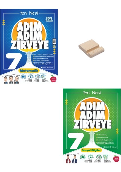 7. Sınıf Adım Adım Matematik ve Sosyal Bilgiler Soru Bankası - Telefon Tutucu
