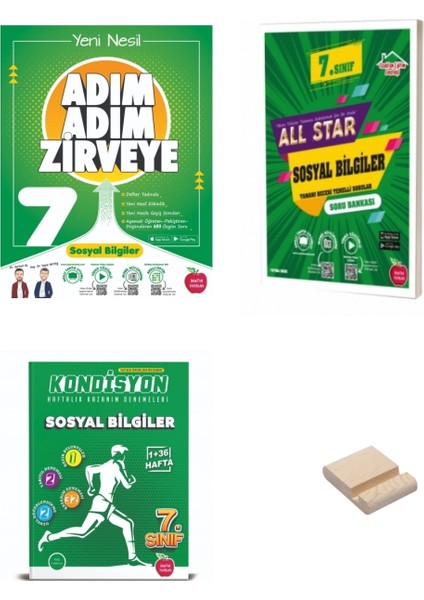 7. Sınıf Adım Adım All Star ve Kondisyon Sosyal Bilgiler Soru Bankası - Deneme - Telefon Tutucu