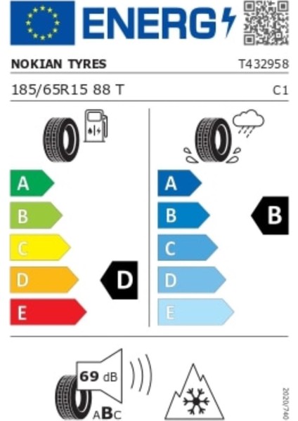 185/65 R15 88T Snowproof 1 Kış Lastiği ( Üretim Yılı: 2023 )