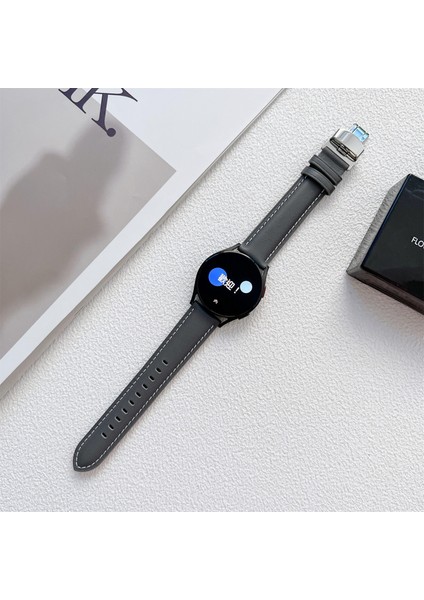 Samsung Galaxy Watch4 20MM Için Hakiki Deri Saat Kayışı (Yurt Dışından)