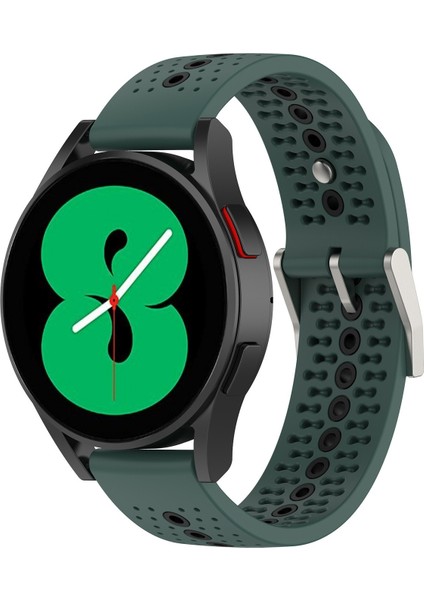 Samsung Galaxy Watch4 44MM Için Silikon Nefes Alabilir Saat Kayışı (Yurt Dışından)
