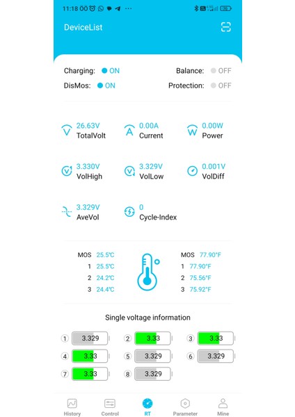 25.6V 200AH Lifepo4 Batarya + Ekran + Bluetooth ( 24V Sistem ) UniSun Enerji