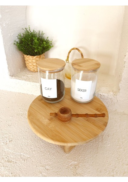 Bambu Ayaklı Yuvarlak Kesme ve Sunum Tahtası / Baharqt Altlığı modelleri