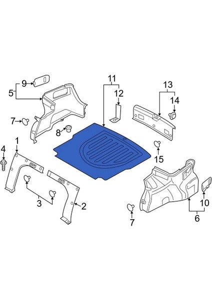 Bagaj Havuzu Kore Yenı Elantra Sd Benzın-Dızel 2016-2018 (Oem No: 85710F2100Mc)