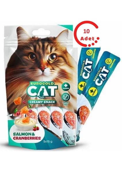 Sıvı Kedi Ödülü Somon Kızılcık 5 x 15 gr x 10 Adet