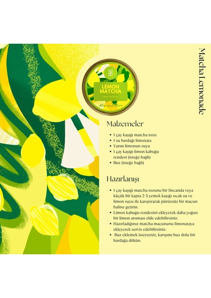 Lemon Matcha - Limon Aromalı Matcha, 25 Gr