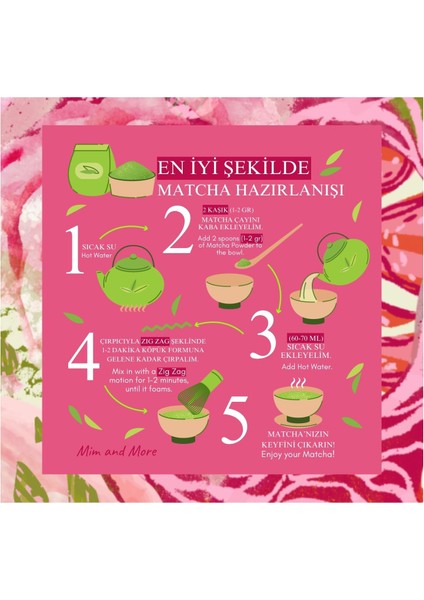 Rose Matcha Gül Aromalı Matcha 25 gr