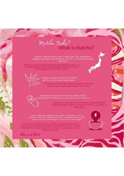 Rose Matcha Gül Aromalı Matcha 25 gr