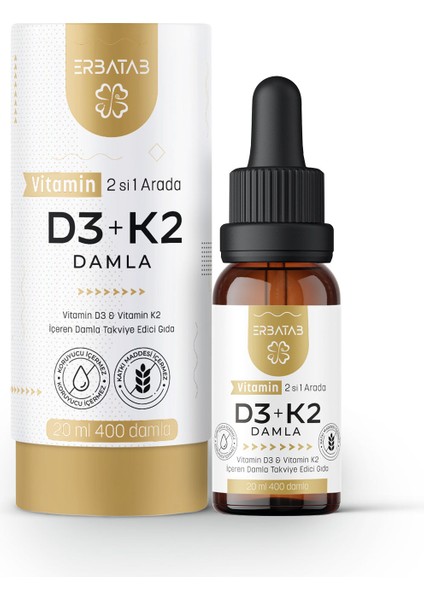 Vitamin D3 K2 2'si 1 Arada Damla