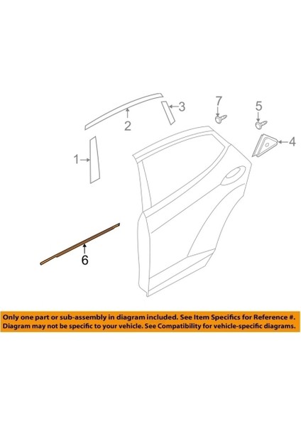 Cam Sıyırıcı Elantra 11-13 Arka Kapı Dış Sağ (Oem No: 83220-3X000)