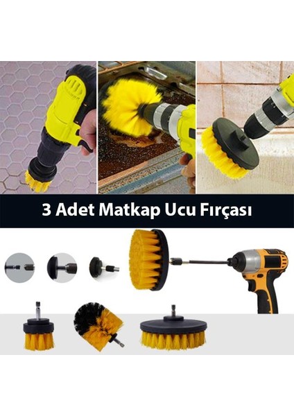 Profesyonel 26 Parça Araç Banyo Lavabo Detaylı Temizleme Matkap Uç Fırça Araç Temizlik Seti