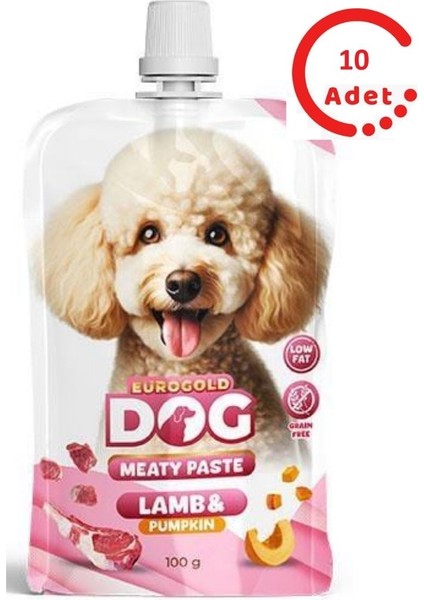 Köpek Et Ezme Ödülü Kuzu-Balkabağı 100 gr x 10 Adet