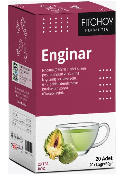 Fitchoy Enginar Çayı 20 Adet