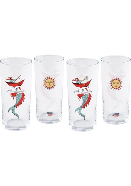 Yaz Rüyası Rakı Kadehi 4 Adet