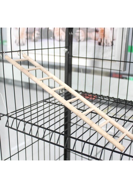 Bir Stil Tahta Tırmanma Merdiveni Kuş Merdivenleri Papağan Oyuncakları Tırmalayıcı Hamster Oyuncak El Yapımı Kafes Asma Dekorasyon Malzemeleri (Yurt Dışından)