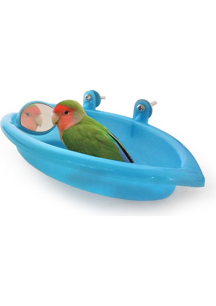 Yeşil Stil 1 Adet Kuş Oturuşlu Duşlu Evcil Kuş Banyo Kafes Lavabo Papağan Banyo Leğeni Papağan Duş Malzemeleri Ayna Yem Kabı Kuş Aksesuarları (Yurt Dışından)