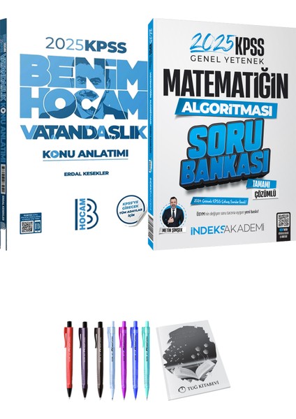 2025 KPSS Matematiğin Algoritması Soru Bankası - 2025 KPSS Vatandaşlık Konu Anlatımı + Hediyeli