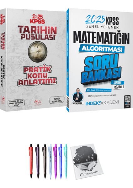 Cba 2025 KPSS Matematiğin Algoritması Soru Bankası - Cba Yayınları 2025 KPSS Tarihin Pusulası Pratik Konu Anlatımı + Hediyeli