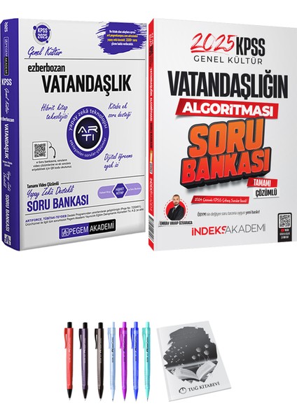 2025 KPSS Vatandaşlığın Algoritması Soru Bankası - 2025 Ezberbozan KPSS Vatandaşlık Soru Bankası + Hediyeli