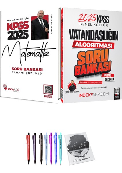 2025 KPSS Vatandaşlığın Algoritması Soru Bankası - Hoca Kafası 2025 KPSS Matematik Soru Bankası + Hediyeli