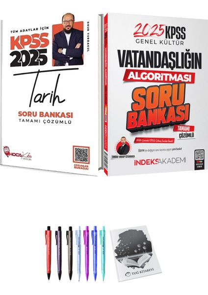 2025 KPSS Vatandaşlığın Algoritması Soru Bankası - Hoca Kafası 2025 KPSS Tarih Soru Bankası + Hediyeli