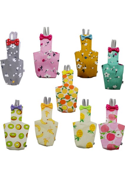 Gri Stil M Beden Küçük Orta Kuşlar Için Renkli Meyve Çiçek Uçuş Takımı Kıyafetler Güzel Papagan Bebek Bezi ile Papyon (Yurt Dışından) indirimleri