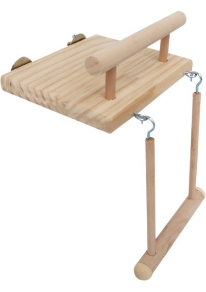 Bir Stil Kafes Oyuncak Hamster Oyun Salonu Standı ile Ahşap Salıncak Hasır Topaç Çiğneme Oyuncakları Için Aşk Kuşu Için Ahşap Kuş Tünekleri (Yurt Dışından)