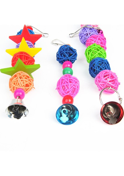 No.3 Tarzı El Yapımı Rattan Kuş Oyuncakları Yaratıcı Boncuk Çan Dizili Papağan Bulmaca Oyuncakları Asma Kafes Etkileşimli Evcil Kuş Oyunları Evcil Hayvan Aksesuarı (Yurt Dışından) indirimleri