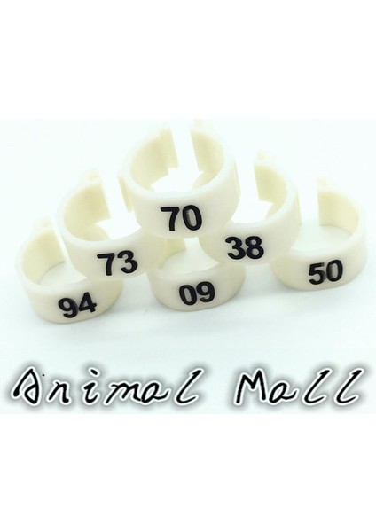 Beyaz Stil S Beden Kuş Malzemeleri Evcil Kuşlar Taşıyıcı Güvercin Papağan 10 Renkli Dijital Ayak Yüzüğü Bayonet Işaretleme Yüzüğü (Yurt Dışından)