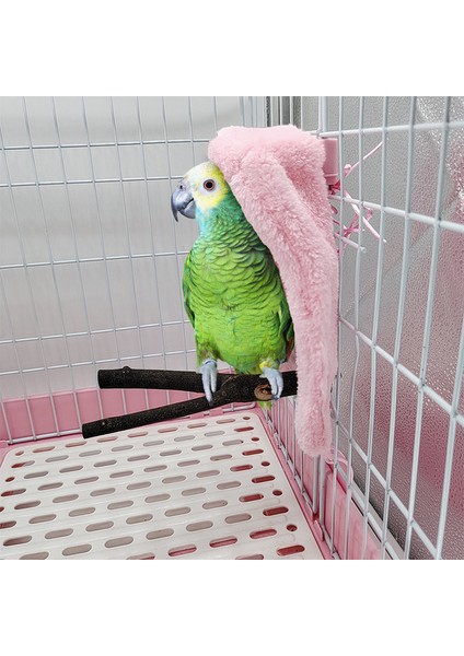 Pembe Tarzı 15X22 Kış Sıcak Kuş Eşarp Yuva Köşesi Papağan Battaniye Pet Küçük Hayvan Asma Çadır Kafes Dekorasyonu Için Muhabbet Kuşu Muhabbet Kuşu Başlığı (Yurt Dışından)