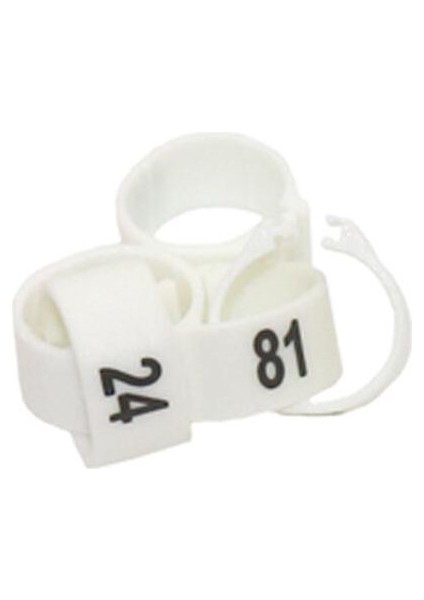 Beyaz Stil 1.4cm Çiftlik Tavuk Bacak Iç Çapı Dijital Kuş Ayak Halkası Güvercin Ördek Kaz 10 Renk Kuş Malzemesi (Yurt Dışından)