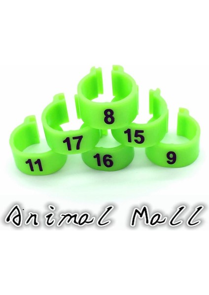 Yeşil Stil S Beden Kuş Malzemeleri Evcil Kuşlar Taşıyıcı Güvercin Papağan 10 Renkli Dijital Ayak Yüzüğü Bayonet Işaretleme Yüzüğü (Yurt Dışından)