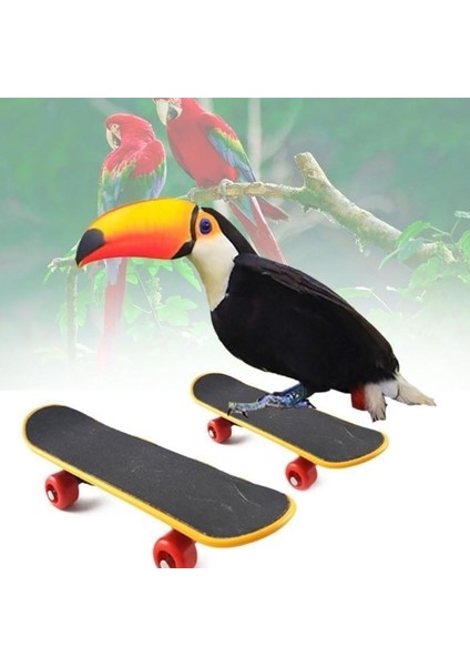 Sarı Stil Kuş Papağanı Zeka Oyuncağı Mini Eğitim Kaykay Muhabbet Kuşu Büyüme Oyuncağı (Yurt Dışından) modelleri