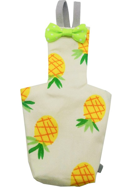 Ananas Tarzı S Beden Karikatür Meyve Desenli Papağan Bez Yıkanabilir Pamuk Uçuş Takımı Bez Kıyafet Papağan Muhabbet Kuşu Güvercin Orta Büyük Evcil Kuş (Yurt Dışından)