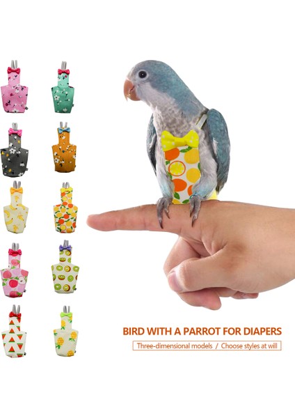 Ananas Tarzı S Beden Karikatür Meyve Desenli Papağan Bez Yıkanabilir Pamuk Uçuş Takımı Bez Kıyafet Papağan Muhabbet Kuşu Güvercin Orta Büyük Evcil Kuş (Yurt Dışından) fiyatları