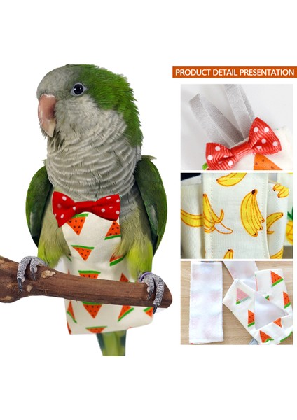 Ananas Tarzı S Beden Karikatür Meyve Desenli Papağan Bez Yıkanabilir Pamuk Uçuş Takımı Bez Kıyafet Papağan Muhabbet Kuşu Güvercin Orta Büyük Evcil Kuş (Yurt Dışından) indirimleri