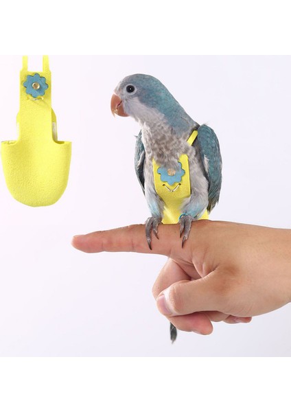 Kırmızı Stil M Beden Kuş Bezi Papağan Güvercin Yıkanabilir Bebek Bezi Parakeet Muhabbet Kuşu Minik Macaw Budgie Kanarya Uçuş Takımı Kuş Malzemeleri (Yurt Dışından)