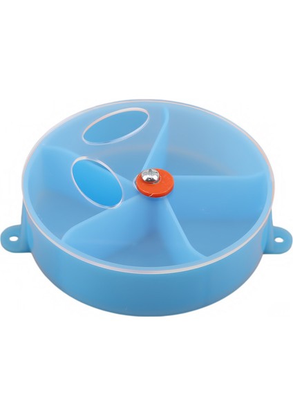 Mavi Stil Komik Kus Oyuncağı Döner Kus Yem Kabı 5 Bölme Evcil Kus Yem Askısı Şeffaf Asılı Papağan Yem Saklama Kabı (Yurt Dışından)