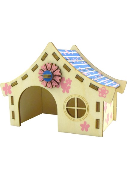 Ben Stil Hamster Gizleme Ahşap Kulübe Küçük Hayvan Aksesuarları Çift Katlı Villa Sıçan Oda Evi Kafes Egzersiz Oyuncak Merdivenli Tahta (Yurt Dışından)