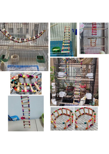 8 Merdiven Stili Muhabbet Kuşu Oyuncakları Merdivenler Tavuklar Tırmanma Oyuncağı Agapornis Oyuncakları. (Yurt Dışından) modelleri