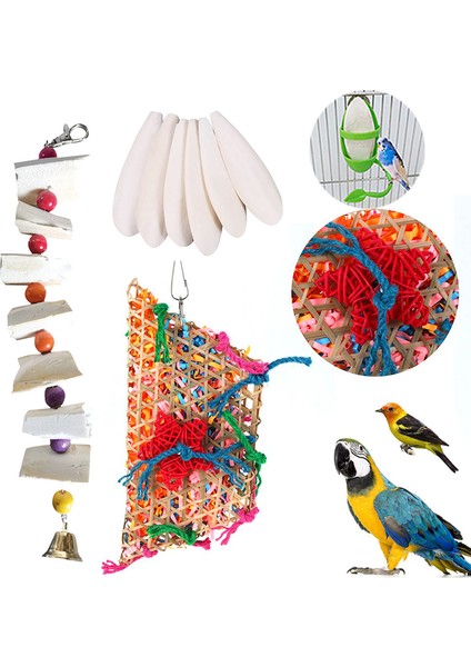 No.2 Tarzı Renkli Bambu Dokuma Sallanan Papağan Kafesi Aksesuarları. (Yurt Dışından) fiyatları