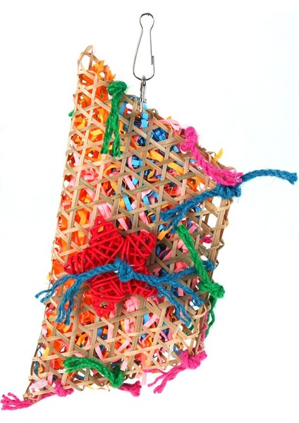 No.2 Tarzı Renkli Bambu Dokuma Sallanan Papağan Kafesi Aksesuarları. (Yurt Dışından) modelleri