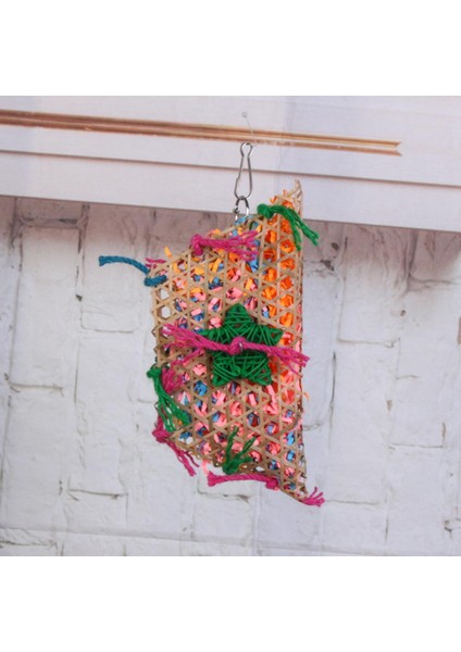 No.2 Tarzı Renkli Bambu Dokuma Sallanan Papağan Kafesi Aksesuarları. (Yurt Dışından) fırsatları