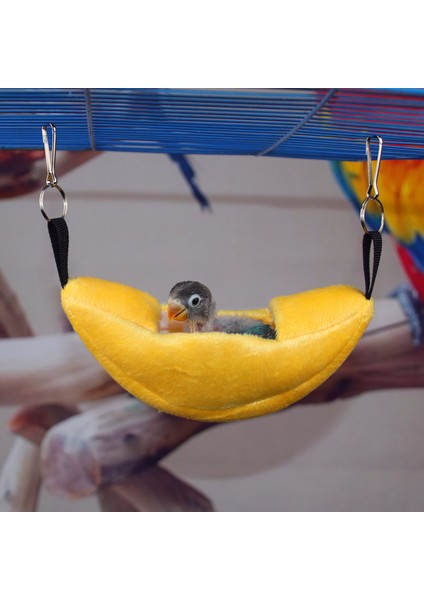 Küçük Pet Ev Tekne Şeklinde Papağan Sıçan Hamak Asılı Yatak Hamster Yuvası Kuş Yuvası Malzemeleri (Yurt Dışından)