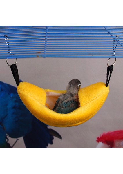 Küçük Pet Ev Tekne Şeklinde Papağan Sıçan Hamak Asılı Yatak Hamster Yuvası Kuş Yuvası Malzemeleri (Yurt Dışından)