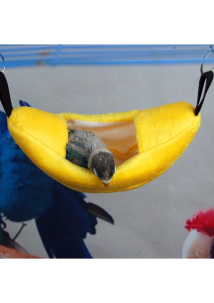 Küçük Pet Ev Tekne Şeklinde Papağan Sıçan Hamak Asılı Yatak Hamster Yuvası Kuş Yuvası Malzemeleri (Yurt Dışından)