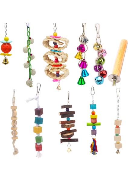 No.11 Stili Muhabbet Kuşu, Papağan, Muhabbet Kuşu, Sallanan Oyuncaklar, Tüyler ve Kafes Süslemeleri Için Kuş Oyuncakları ve Asma Oyuncaklar - Türkçe E-Ticaret Başlığı (Yurt Dışından) fiyatları