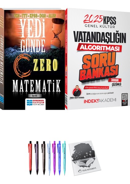 2025 KPSS Vatandaşlığın Algoritması Soru Bankası - Evrensel Yedi Günde Zero Matematik + Hediyeli