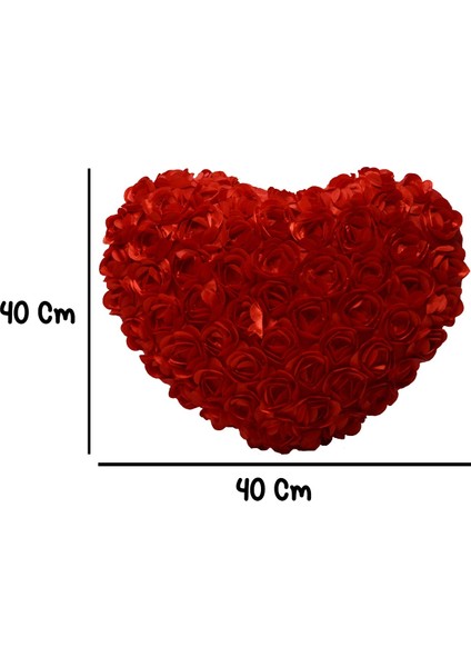 Halley Oyuncak 85 cm Kalp Tutan Sevimli Peluş Ayı ve 40 cm Peluş Güllü Kalp